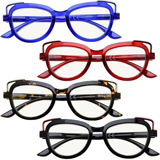 eyekeeper.com 4 Pack Cat-eye Progressive Multifocal Readers M2113 Eyeglasses White Smoke 4 Pairs Mix / +1.00,4 Pairs Mix / +1.25,4 Pairs Mix / +1.50,4 Pairs Mix / +1.75,4 Pairs Mix / +2.00,4 Pairs Mix / +2.25,4 Pairs Mix / +2.50,4 Pairs Mix / +3.00,4 Pairs Mix / +3.50