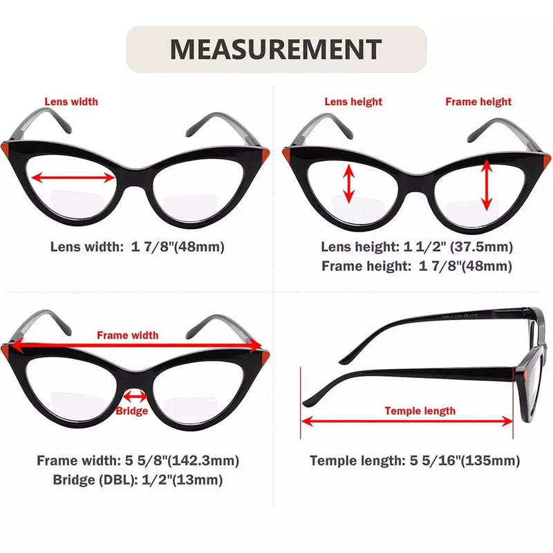 eyekeeper.com 4 Pack Cat-eye Readers Bifocal Reading Glasses BR2103 Eyeglasses White Smoke 4 Pairs Mix / +1.00,4 Pairs Mix / +1.50,4 Pairs Mix / +2.00,4 Pairs Mix / +3.00
