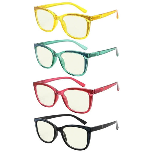 eyekeeper.com 4 Pack Cat-eye Readers Blue Light Filter UVR2030 Eyeglasses White Smoke 4 Pairs Mix / without magnification,4 Pairs Mix / +0.50,4 Pairs Mix / +0.75,4 Pairs Mix / +1.00,4 Pairs Mix / +1.25,4 Pairs Mix / +1.50,4 Pairs Mix / +1.75,4 Pairs Mix / +2.00,4 Pairs Mix / +2.50,4 Pairs Mix / +3.00