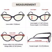 eyekeeper.com 4 Pack Cat-eye Reading Glasses Blue Light Filter UV2123 Eyeglasses White Smoke 4 Pairs Mix / without magnification,4 Pairs Mix / +0.50,4 Pairs Mix / +0.75,4 Pairs Mix / +1.00,4 Pairs Mix / +1.25,4 Pairs Mix / +1.50,4 Pairs Mix / +1.75,4 Pairs Mix / +2.00,4 Pairs Mix / +2.25,4 Pairs Mix / +2.50,4 Pairs Mix / +2.75,4 Pairs Mix / +3.00