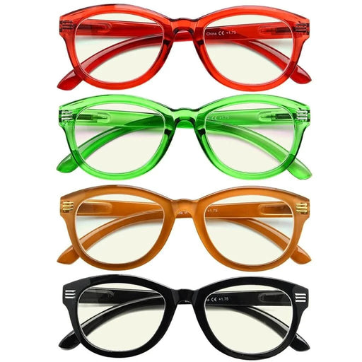 eyekeeper.com 4 Pack Cat-eye Reading Glasses Blue Light Filter UVR2107 Eyeglasses White Smoke 4 Pairs Mix / without magnification,4 Pairs Mix / +0.50,4 Pairs Mix / +0.75,4 Pairs Mix / +1.00,4 Pairs Mix / +1.25,4 Pairs Mix / +1.50,4 Pairs Mix / +1.75,4 Pairs Mix / +2.00,4 Pairs Mix / +2.25,4 Pairs Mix / +2.50,4 Pairs Mix / +2.75,4 Pairs Mix / +3.00