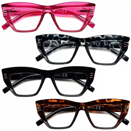 eyekeeper.com 4 Pack Cat-eye Reading Glasses Thicker Frame Readers R2017 Eyeglasses White Smoke 4 Pairs Mix / without magnification,4 Pairs Mix / +0.50,4 Pairs Mix / +0.75,4 Pairs Mix / +1.00,4 Pairs Mix / +1.25,4 Pairs Mix / +1.50,4 Pairs Mix / +1.75,4 Pairs Mix / +2.00,4 Pairs Mix / +2.25,4 Pairs Mix / +2.50,4 Pairs Mix / +2.75,4 Pairs Mix / +3.00