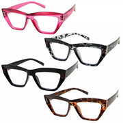 eyekeeper.com 4 Pack Cat-eye Reading Glasses Thicker Frame Readers R2017 Eyeglasses White Smoke 4 Pairs Mix / without magnification,4 Pairs Mix / +0.50,4 Pairs Mix / +0.75,4 Pairs Mix / +1.00,4 Pairs Mix / +1.25,4 Pairs Mix / +1.50,4 Pairs Mix / +1.75,4 Pairs Mix / +2.00,4 Pairs Mix / +2.25,4 Pairs Mix / +2.50,4 Pairs Mix / +2.75,4 Pairs Mix / +3.00
