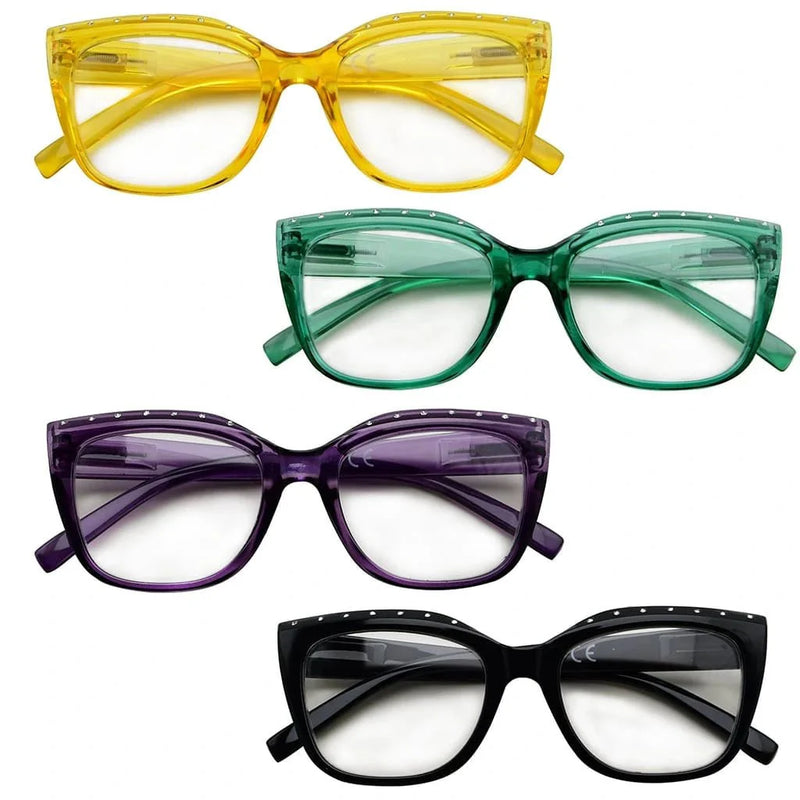 eyekeeper.com 4 Pack Cat-eye Rhinestone Reading Glasses R2015 Eyeglasses White Smoke 4 Pairs Mix / without magnification,4 Pairs Mix / +0.50,4 Pairs Mix / +0.75,4 Pairs Mix / +1.00,4 Pairs Mix / +1.25,4 Pairs Mix / +1.50,4 Pairs Mix / +1.75,4 Pairs Mix / +2.00,4 Pairs Mix / +2.25,4 Pairs Mix / +2.50,4 Pairs Mix / +2.75,4 Pairs Mix / +3.00