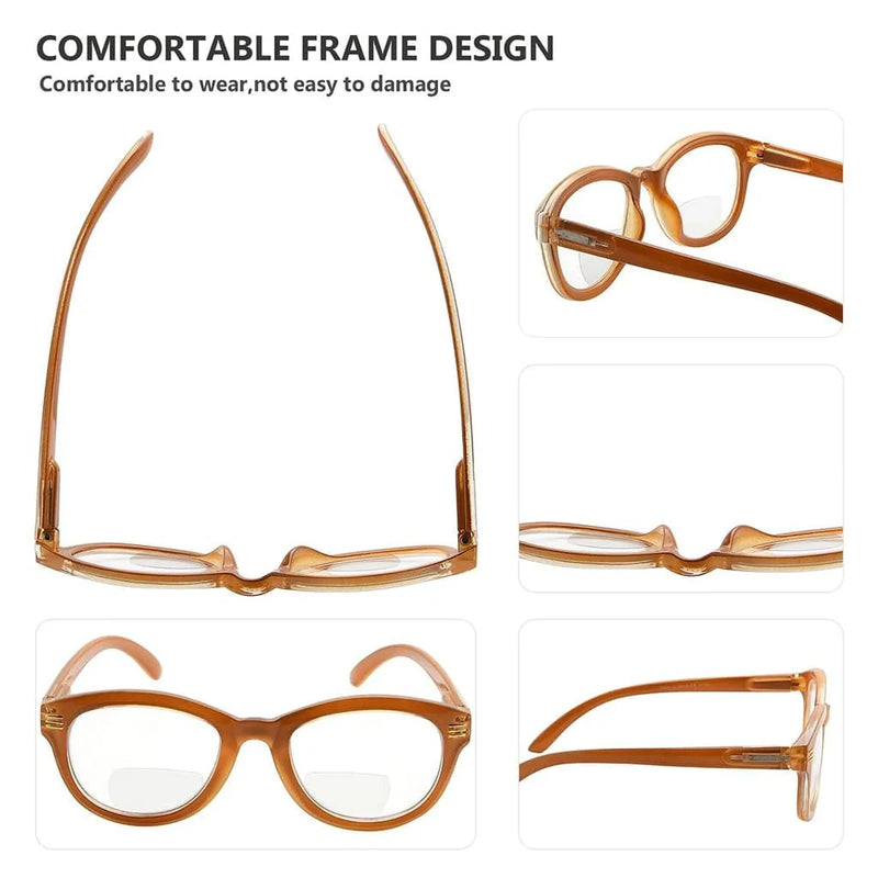eyekeeper.com 4 Pack Cat-eye Style Bifocal Reading Glasses BR2107 Eyeglasses White Smoke 4 Pairs Mix / +1.00,4 Pairs Mix / +2.00,4 Pairs Mix / +2.50