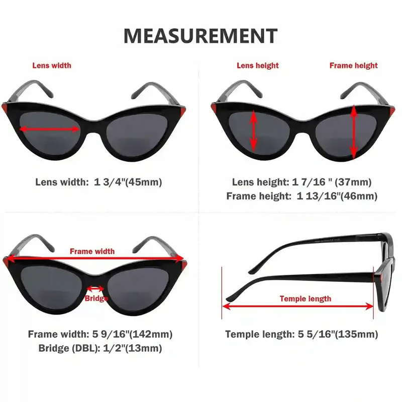 eyekeeper.com 4 Pack Cat-eye Stylish Bifocal Sunglasses SBR2103 Sunglasses White Smoke 4 Pairs Mix / +1.00,4 Pairs Mix / +1.50,4 Pairs Mix / +2.00,4 Pairs Mix / +2.50,4 Pairs Mix / +3.00