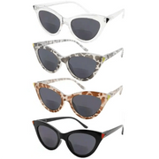 eyekeeper.com 4 Pack Cat-eye Stylish Bifocal Sunglasses SBR2103 Sunglasses White Smoke 4 Pairs Mix / +1.00,4 Pairs Mix / +1.50,4 Pairs Mix / +2.00,4 Pairs Mix / +2.50,4 Pairs Mix / +3.00