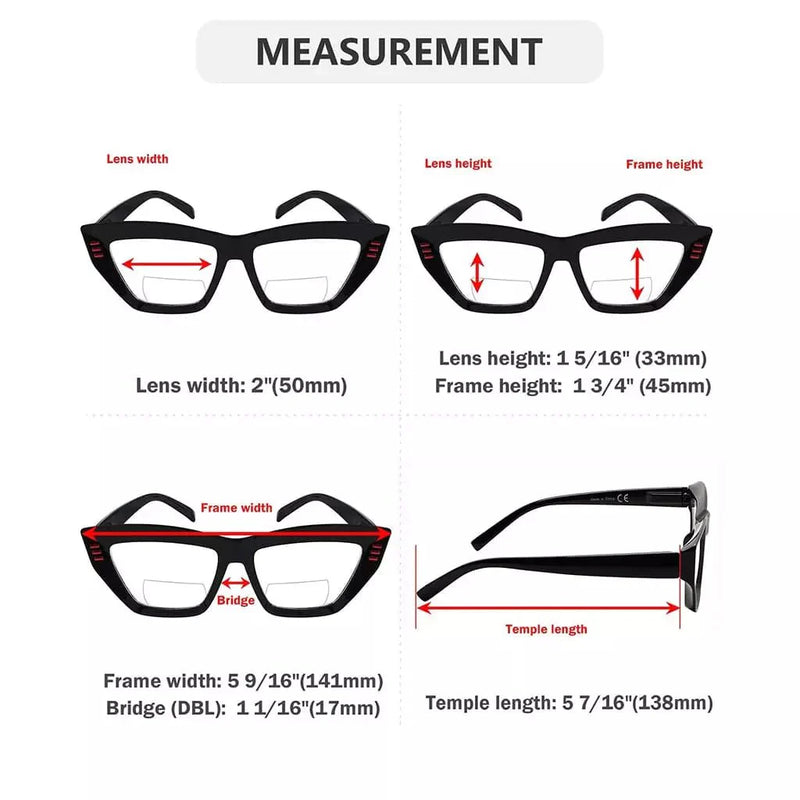 eyekeeper.com 4 Pack Cat-eye Thicker Frame Bifocal Reading Glasses BR2017 Eyeglasses White Smoke 4 Pairs Mix / +1.00,4 Pairs Mix / +1.50,4 Pairs Mix / +2.00,4 Pairs Mix / +2.50,4 Pairs Mix / +3.00,4 Pairs Mix / +3.50
