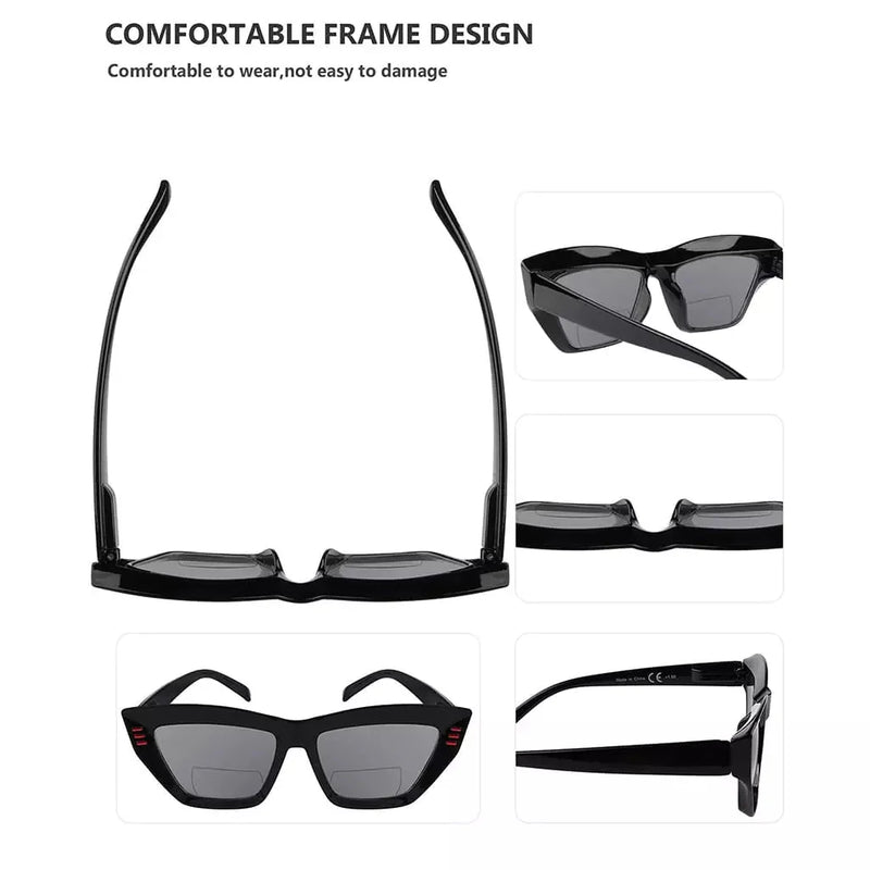 eyekeeper.com 4 Pack Cat-eye Thicker Frame Bifocal Reading Sunglasses SBR2017 Sunglasses White Smoke 4 Pairs Mix / +1.00,4 Pairs Mix / +1.50,4 Pairs Mix / +1.75,4 Pairs Mix / +2.00,4 Pairs Mix / +2.50,4 Pairs Mix / +3.00,4 Pairs Mix / +3.50