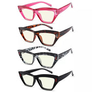 eyekeeper.com 4 Pack Cat-eye Thicker Frame Blue Light Filter Readers UVR2017 Eyeglasses White Smoke 4 Pairs Mix / without magnification,4 Pairs Mix / +0.50,4 Pairs Mix / +0.75,4 Pairs Mix / +1.00,4 Pairs Mix / +1.25,4 Pairs Mix / +1.50,4 Pairs Mix / +1.75,4 Pairs Mix / +2.00,4 Pairs Mix / +2.50,4 Pairs Mix / +3.00