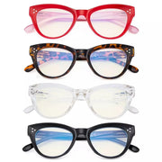 eyekeeper.com 4 Pack Cat-eye Thicker Frame Blue Light Filter Readers UVR9108 Eyeglasses White Smoke 4 Pairs Mix / without magnification,4 Pairs Mix / +0.50,4 Pairs Mix / +0.75,4 Pairs Mix / +1.00,4 Pairs Mix / +1.25,4 Pairs Mix / +1.50,4 Pairs Mix / +1.75,4 Pairs Mix / +2.00,4 Pairs Mix / +2.50,4 Pairs Mix / +3.00