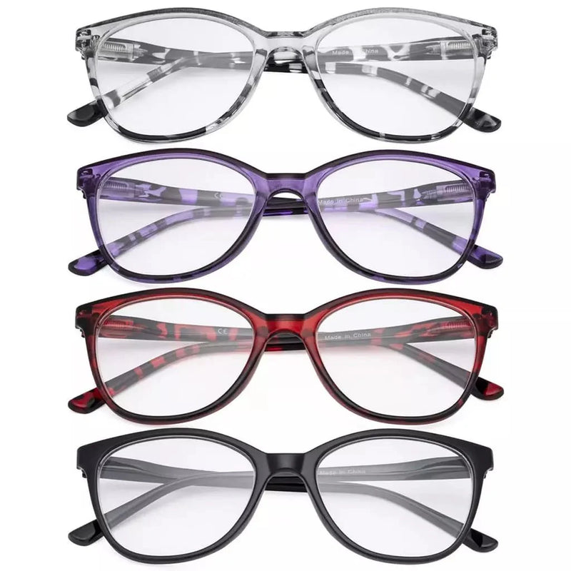 eyekeeper.com 4 Pack Cat-eye Tortoise Reading Glasses FH1570 Eyeglasses White Smoke 4 Pairs Mix / without magnification,4 Pairs Mix / +0.50,4 Pairs Mix / +0.75,4 Pairs Mix / +1.00,4 Pairs Mix / +1.25,4 Pairs Mix / +1.50,4 Pairs Mix / +1.75,4 Pairs Mix / +2.00,4 Pairs Mix / +2.25,4 Pairs Mix / +2.50,4 Pairs Mix / +3.00,4 Pairs Mix / +3.50