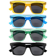 eyekeeper.com 4 Pack Chic Bifocal Reading Sunglasses SBR2034 Sunglasses White Smoke 4 Pairs Mix / +1.00,4 Pairs Mix / +1.50,4 Pairs Mix / +2.00,4 Pairs Mix / +2.50,4 Pairs Mix / +3.00