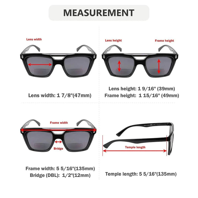 eyekeeper.com 4 Pack Chic Bifocal Reading Sunglasses SBR2034 Sunglasses White Smoke 4 Pairs Mix / +1.00,4 Pairs Mix / +1.50,4 Pairs Mix / +2.00,4 Pairs Mix / +2.50,4 Pairs Mix / +3.00