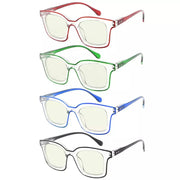 eyekeeper.com 4 Pack Chic Square Blue Light Filter Reading Glasses UV2105 Eyeglasses White Smoke 4 Pairs Mix / without magnification,4 Pairs Mix / +0.50,4 Pairs Mix / +0.75,4 Pairs Mix / +1.00,4 Pairs Mix / +1.25,4 Pairs Mix / +1.50,4 Pairs Mix / +1.75,4 Pairs Mix / +2.00,4 Pairs Mix / +2.25,4 Pairs Mix / +2.50,4 Pairs Mix / +2.75,4 Pairs Mix / +3.00