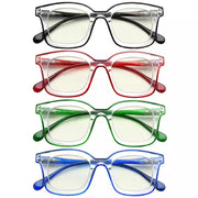 eyekeeper.com 4 Pack Chic Square Blue Light Filter Reading Glasses UV2105 Eyeglasses White Smoke 4 Pairs Mix / without magnification,4 Pairs Mix / +0.50,4 Pairs Mix / +0.75,4 Pairs Mix / +1.00,4 Pairs Mix / +1.25,4 Pairs Mix / +1.50,4 Pairs Mix / +1.75,4 Pairs Mix / +2.00,4 Pairs Mix / +2.25,4 Pairs Mix / +2.50,4 Pairs Mix / +2.75,4 Pairs Mix / +3.00