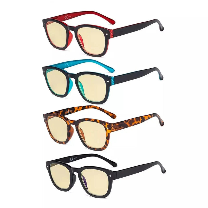eyekeeper.com 4 Pack Classic Blue Light Blocking Reading Glasses TM089 Eyeglasses White Smoke 4 Pairs Mix / without magnification,4 Pairs Mix / +0.50,4 Pairs Mix / +1.00,4 Pairs Mix / +1.25,4 Pairs Mix / +1.75,4 Pairs Mix / +2.00,4 Pairs Mix / +2.50,4 Pairs Mix / +3.00