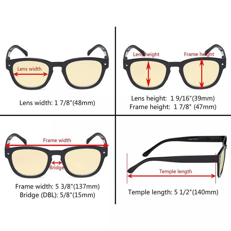 eyekeeper.com 4 Pack Classic Blue Light Blocking Reading Glasses TM089 Eyeglasses White Smoke 4 Pairs Mix / without magnification,4 Pairs Mix / +0.50,4 Pairs Mix / +1.00,4 Pairs Mix / +1.25,4 Pairs Mix / +1.75,4 Pairs Mix / +2.00,4 Pairs Mix / +2.50,4 Pairs Mix / +3.00
