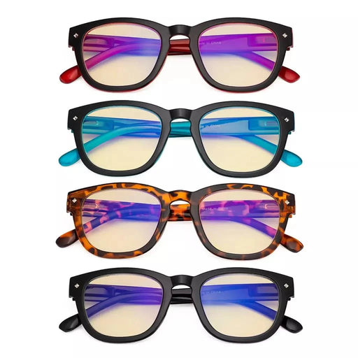 eyekeeper.com 4 Pack Classic Blue Light Blocking Reading Glasses TM089 Eyeglasses White Smoke 4 Pairs Mix / without magnification,4 Pairs Mix / +0.50,4 Pairs Mix / +1.00,4 Pairs Mix / +1.25,4 Pairs Mix / +1.75,4 Pairs Mix / +2.00,4 Pairs Mix / +2.50,4 Pairs Mix / +3.00