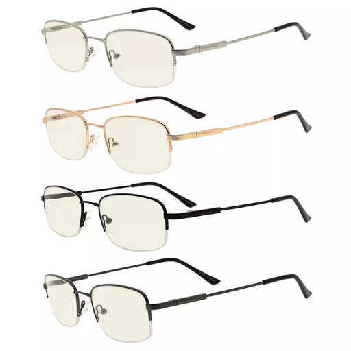 eyekeeper.com 4 Pack Classic Blue Light Filter Reading Glasses CG1704 Eyeglasses White Smoke 4 Pairs Mix / without magnification,4 Pairs Mix / +0.50,4 Pairs Mix / +0.75,4 Pairs Mix / +1.00,4 Pairs Mix / +1.25,4 Pairs Mix / +1.50,4 Pairs Mix / +1.75,4 Pairs Mix / +2.00,4 Pairs Mix / +2.25,4 Pairs Mix / +3.00,4 Pairs Mix / +3.50