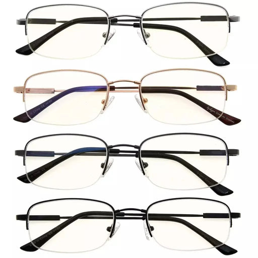 eyekeeper.com 4 Pack Classic Blue Light Filter Reading Glasses CG1704 Eyeglasses White Smoke 4 Pairs Mix / without magnification,4 Pairs Mix / +0.50,4 Pairs Mix / +0.75,4 Pairs Mix / +1.00,4 Pairs Mix / +1.25,4 Pairs Mix / +1.50,4 Pairs Mix / +1.75,4 Pairs Mix / +2.00,4 Pairs Mix / +2.25,4 Pairs Mix / +3.00,4 Pairs Mix / +3.50