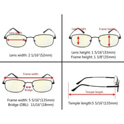 eyekeeper.com 4 Pack Classic Rectangle Blue Light Filter Readers UVR1703 Eyeglasses White Smoke 4 Pairs Mix / +0.50,4 Pairs Mix / +0.75,4 Pairs Mix / +1.00,4 Pairs Mix / +1.50,4 Pairs Mix / +1.75,4 Pairs Mix / +2.50