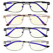 eyekeeper.com 4 Pack Classic Rectangle Blue Light Filter Readers UVR1703 Eyeglasses White Smoke 4 Pairs Mix / +0.50,4 Pairs Mix / +0.75,4 Pairs Mix / +1.00,4 Pairs Mix / +1.50,4 Pairs Mix / +1.75,4 Pairs Mix / +2.50