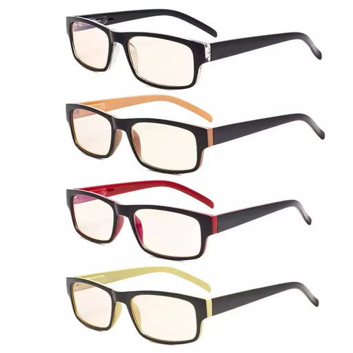 eyekeeper.com 4 Pack Classic Rectangle Blue Light Filter Reading Glasses CG054 Eyeglasses White Smoke 4 Pairs Mix / without magnification,4 Pairs Mix / +0.75,4 Pairs Mix / +1.00,4 Pairs Mix / +1.50,4 Pairs Mix / +2.00,4 Pairs Mix / +2.50,4 Pairs Mix / +3.00,4 Pairs Mix / +3.50,4 Pairs Mix / +4.00