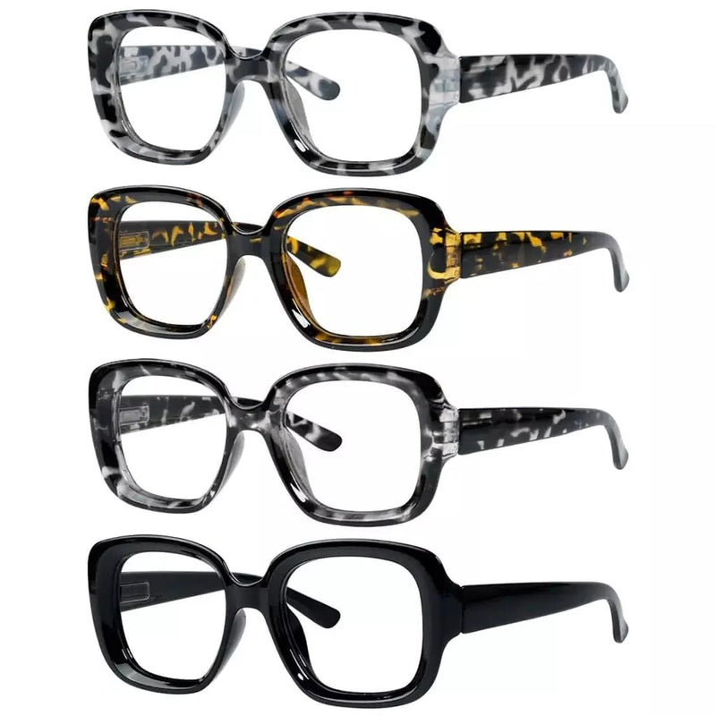 eyekeeper.com 4 Pack Classic Thicker Frame Reading Glasses Newish Readers R2035 Eyeglasses White Smoke 4 Pairs Mix / without magnification,4 Pairs Mix / +0.50,4 Pairs Mix / +0.75,4 Pairs Mix / +1.00,4 Pairs Mix / +1.25,4 Pairs Mix / +1.50,4 Pairs Mix / +1.75,4 Pairs Mix / +2.00,4 Pairs Mix / +2.25,4 Pairs Mix / +2.50,4 Pairs Mix / +2.75,4 Pairs Mix / +3.00
