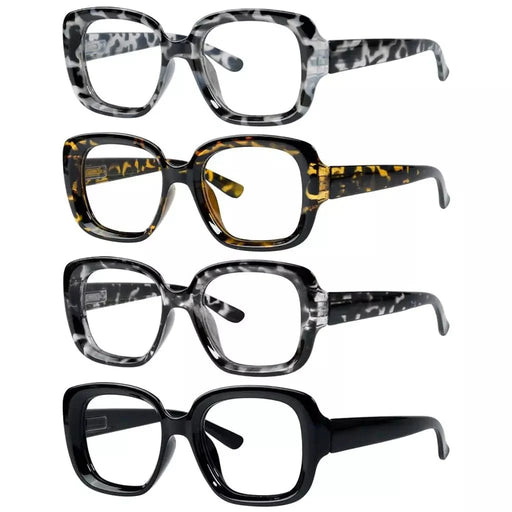 eyekeeper.com 4 Pack Classic Thicker Frame Reading Glasses Newish Readers R2035 Eyeglasses White Smoke 4 Pairs Mix / without magnification,4 Pairs Mix / +0.50,4 Pairs Mix / +0.75,4 Pairs Mix / +1.00,4 Pairs Mix / +1.25,4 Pairs Mix / +1.50,4 Pairs Mix / +1.75,4 Pairs Mix / +2.00,4 Pairs Mix / +2.25,4 Pairs Mix / +2.50,4 Pairs Mix / +2.75,4 Pairs Mix / +3.00