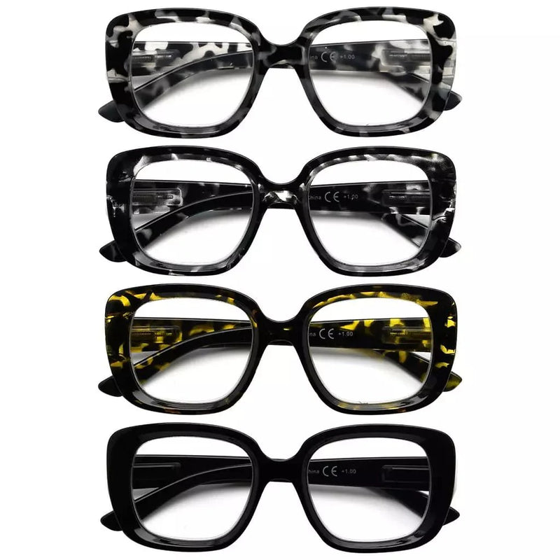 eyekeeper.com 4 Pack Classic Thicker Frame Reading Glasses Newish Readers R2035 Eyeglasses White Smoke 4 Pairs Mix / without magnification,4 Pairs Mix / +0.50,4 Pairs Mix / +0.75,4 Pairs Mix / +1.00,4 Pairs Mix / +1.25,4 Pairs Mix / +1.50,4 Pairs Mix / +1.75,4 Pairs Mix / +2.00,4 Pairs Mix / +2.25,4 Pairs Mix / +2.50,4 Pairs Mix / +2.75,4 Pairs Mix / +3.00