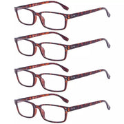 eyekeeper.com 4 Pack Classical Rectangular Reading Glasses Comfort Readers R097-A Eyeglasses White Smoke Tortoise-4pcs / +0.50,Tortoise-4pcs / +0.75,Tortoise-4pcs / +1.00,Tortoise-4pcs / +1.25,Tortoise-4pcs / +1.50,Tortoise-4pcs / +1.75,Tortoise-4pcs / +2.00,Tortoise-4pcs / +2.25,Tortoise-4pcs / +2.50,Tortoise-4pcs / +2.75,Tortoise-4pcs / +3.50,Tortoise-4pcs