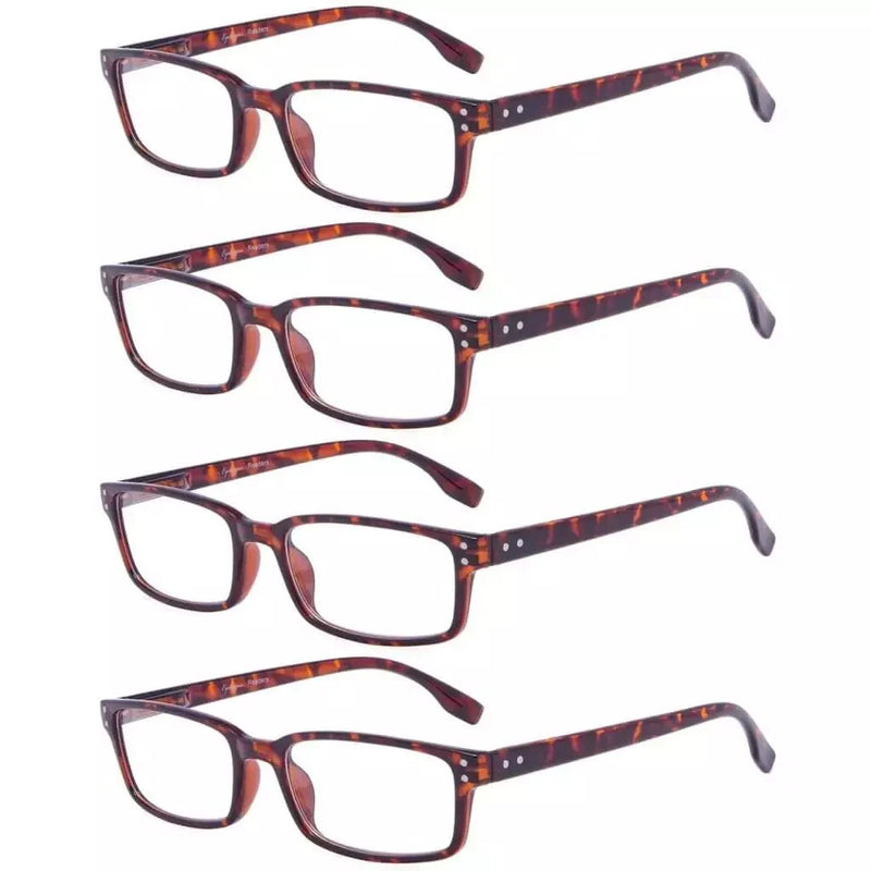 eyekeeper.com 4 Pack Classical Rectangular Reading Glasses Comfort Readers R097-A Eyeglasses White Smoke Tortoise-4pcs / +0.50,Tortoise-4pcs / +0.75,Tortoise-4pcs / +1.00,Tortoise-4pcs / +1.25,Tortoise-4pcs / +1.50,Tortoise-4pcs / +1.75,Tortoise-4pcs / +2.00,Tortoise-4pcs / +2.25,Tortoise-4pcs / +2.50,Tortoise-4pcs / +2.75,Tortoise-4pcs / +3.50,Tortoise-4pcs