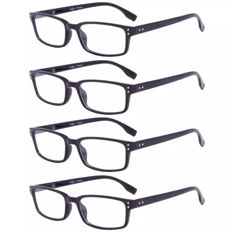eyekeeper.com 4 Pack Classical Rectangular Reading Glasses Comfort Readers R097-A Eyeglasses White Smoke Black-4pcs / +0.50,Black-4pcs / +0.75,Black-4pcs / +1.00,Black-4pcs / +1.25,Black-4pcs / +1.50,Black-4pcs / +1.75,Black-4pcs / +2.00,Black-4pcs / +2.25,Black-4pcs / +2.50,Black-4pcs / +2.75,Black-4pcs / +3.00,Black-4pcs / +3.50,Black-4pcs / +4.00