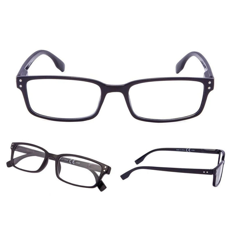 eyekeeper.com 4 Pack Classical Spring-Hinges Reading Glasses R097 Eyeglasses White Smoke Black-4pcs / without magnification,Black-4pcs / +0.50,Black-4pcs / +0.75,Black-4pcs / +1.00,Black-4pcs / +1.25,Black-4pcs / +1.50,Black-4pcs / +1.75,Black-4pcs / +2.00,Black-4pcs / +2.25,Black-4pcs / +2.50,Black-4pcs / +2.75,Black-4pcs / +3.00,Black-4pcs