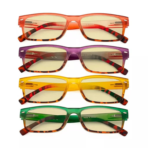 eyekeeper.com 4 Pack Colorful Blue Light Blocking Reading Glasses TM108D Eyeglasses White Smoke 4 Pairs Mix / without magnification,4 Pairs Mix / +0.50,4 Pairs Mix / +0.75,4 Pairs Mix / +1.00,4 Pairs Mix / +1.25,4 Pairs Mix / +1.50,4 Pairs Mix / +1.75,4 Pairs Mix / +2.00,4 Pairs Mix / +2.50,4 Pairs Mix / +3.00