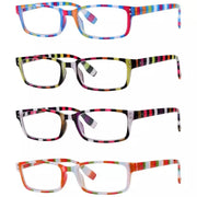eyekeeper.com 4 Pack Colorful Stripe Design Reading Glasses R097S Eyeglasses Light Gray 4 Pairs Mix / +0.50,4 Pairs Mix / +0.75,4 Pairs Mix / +1.00,4 Pairs Mix / +1.25,4 Pairs Mix / +1.50,4 Pairs Mix / +1.75,4 Pairs Mix / +2.00,4 Pairs Mix / +2.25,4 Pairs Mix / +2.75,4 Pairs Mix / +3.50