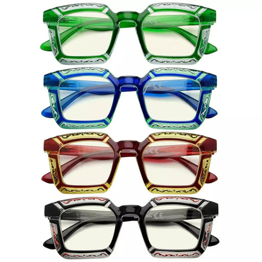 eyekeeper.com 4 Pack Colourful Blue Light Filter Reading Glasses UV2106 Eyeglasses White Smoke 4 Pairs Mix / without magnification,4 Pairs Mix / +0.50,4 Pairs Mix / +0.75,4 Pairs Mix / +1.00,4 Pairs Mix / +1.25,4 Pairs Mix / +1.50,4 Pairs Mix / +1.75,4 Pairs Mix / +2.00,4 Pairs Mix / +2.25,4 Pairs Mix / +2.50,4 Pairs Mix / +2.75,4 Pairs Mix / +3.00