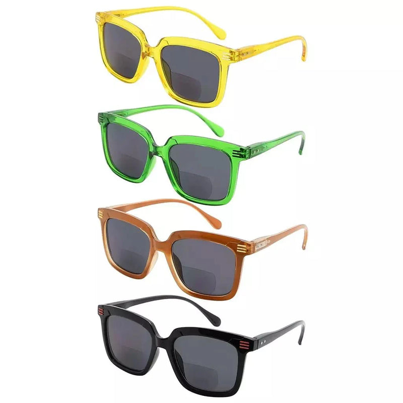 eyekeeper.com 4 Pack Cool Modern Bifocal Reading Sunglasses SBR2108 Sunglasses White Smoke 4 Pairs Mix / +1.00,4 Pairs Mix / +1.50,4 Pairs Mix / +2.00,4 Pairs Mix / +2.50,4 Pairs Mix / +3.00