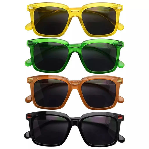eyekeeper.com 4 Pack Cool Modern Bifocal Reading Sunglasses SBR2108 Sunglasses White Smoke 4 Pairs Mix / +1.00,4 Pairs Mix / +1.50,4 Pairs Mix / +2.00,4 Pairs Mix / +2.50,4 Pairs Mix / +3.00