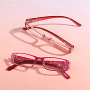 eyekeeper.com 4 Pack Crystal Floral Pattern Reading Glasses R006F Eyeglasses Pink 4 Pairs Mix / +0.50,4 Pairs Mix / +0.75,4 Pairs Mix / +1.00,4 Pairs Mix / +1.25,4 Pairs Mix / +1.50,4 Pairs Mix / +1.75,4 Pairs Mix / +2.25,4 Pairs Mix / +2.50,4 Pairs Mix / +2.75,4 Pairs Mix / +3.00,4 Pairs Mix / +3.50,4 Pairs Mix / +4.00