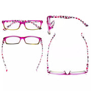 eyekeeper.com 4 Pack Cute Dot Pattern Temples Square Reading Glasses R103P Eyeglasses White Smoke 4 Pairs Mix / +0.50,4 Pairs Mix / +0.75,4 Pairs Mix / +1.00,4 Pairs Mix / +1.25,4 Pairs Mix / +1.50,4 Pairs Mix / +1.75,4 Pairs Mix / +2.00,4 Pairs Mix / +2.50