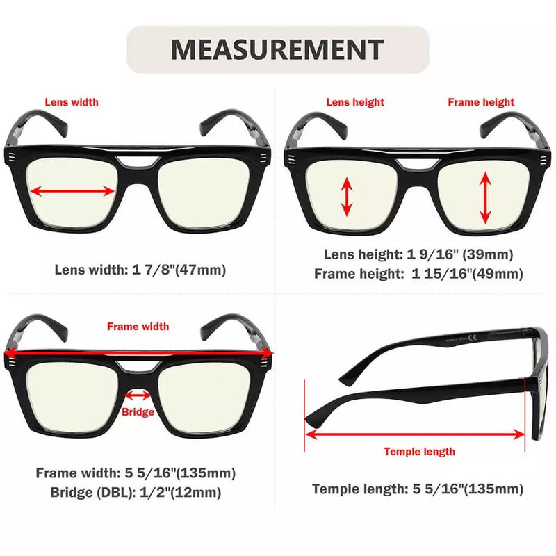 eyekeeper.com 4 Pack Double Bridge Blue Light Blocking Reading Glasses UVR2034 Eyeglasses White Smoke 4 Pairs Mix / without magnification,4 Pairs Mix / +0.50,4 Pairs Mix / +0.75,4 Pairs Mix / +1.00,4 Pairs Mix / +1.25,4 Pairs Mix / +1.50,4 Pairs Mix / +1.75,4 Pairs Mix / +2.00,4 Pairs Mix / +2.50,4 Pairs Mix / +3.00
