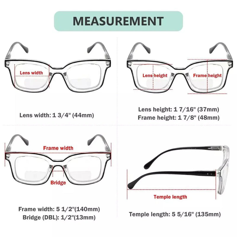 eyekeeper.com 4 Pack Double Color Frame Bifocal Reading Glasses BR2105 Eyeglasses White Smoke 4 Pairs Mix / +1.00,4 Pairs Mix / +1.50,4 Pairs Mix / +2.00,4 Pairs Mix / +2.50,4 Pairs Mix / +3.00