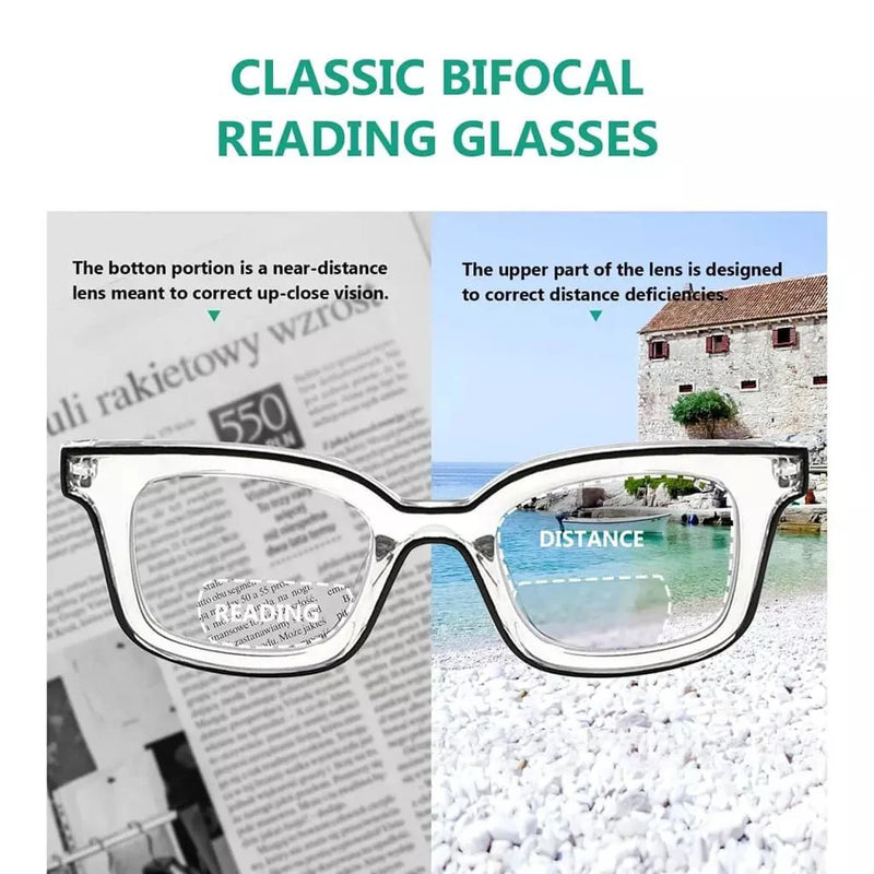 eyekeeper.com 4 Pack Double Color Frame Bifocal Reading Glasses BR2105 Eyeglasses White Smoke 4 Pairs Mix / +1.00,4 Pairs Mix / +1.50,4 Pairs Mix / +2.00,4 Pairs Mix / +2.50,4 Pairs Mix / +3.00
