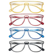 eyekeeper.com 4 Pack Double Color Stylish Frame Bifocal Reading Glasses BR2122 Eyeglasses White Smoke 4 Pairs Mix / +1.00,4 Pairs Mix / +1.50,4 Pairs Mix / +2.00,4 Pairs Mix / +2.50,4 Pairs Mix / +3.00