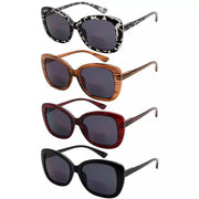 eyekeeper.com 4 Pack Elegant Sleek Pattern Design Bifocal Reading Sunglasses SBR2011 Sunglasses White Smoke 4 Pairs Mix / +1.00,4 Pairs Mix / +1.50,4 Pairs Mix / +3.00,4 Pairs Mix / +3.50