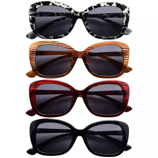 eyekeeper.com 4 Pack Elegant Sleek Pattern Design Bifocal Reading Sunglasses SBR2011 Sunglasses White Smoke 4 Pairs Mix / +1.00,4 Pairs Mix / +1.50,4 Pairs Mix / +3.00,4 Pairs Mix / +3.50