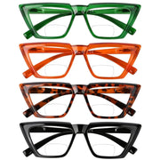 eyekeeper.com 4 Pack Fashion Cat-eye Bifocal Reading Glasses BR2138 Eyeglasses White Smoke 4 Pairs Mix / +1.00,4 Pairs Mix / +1.50,4 Pairs Mix / +2.00,4 Pairs Mix / +2.50,4 Pairs Mix / +3.00,4 Pairs Mix / +3.50