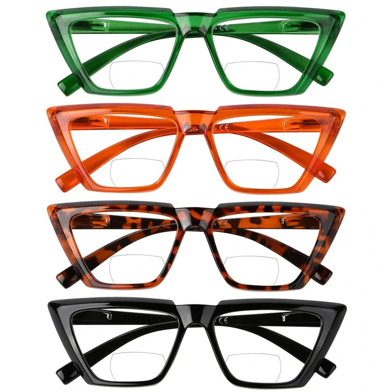 eyekeeper.com 4 Pack Fashion Cat-eye Bifocal Reading Glasses BR2138 Eyeglasses White Smoke 4 Pairs Mix / +1.00,4 Pairs Mix / +1.50,4 Pairs Mix / +2.00,4 Pairs Mix / +2.50,4 Pairs Mix / +3.00,4 Pairs Mix / +3.50
